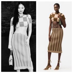 JACQUEMUS La jupe Gelato Skirt and La Maille Gelato Top SET